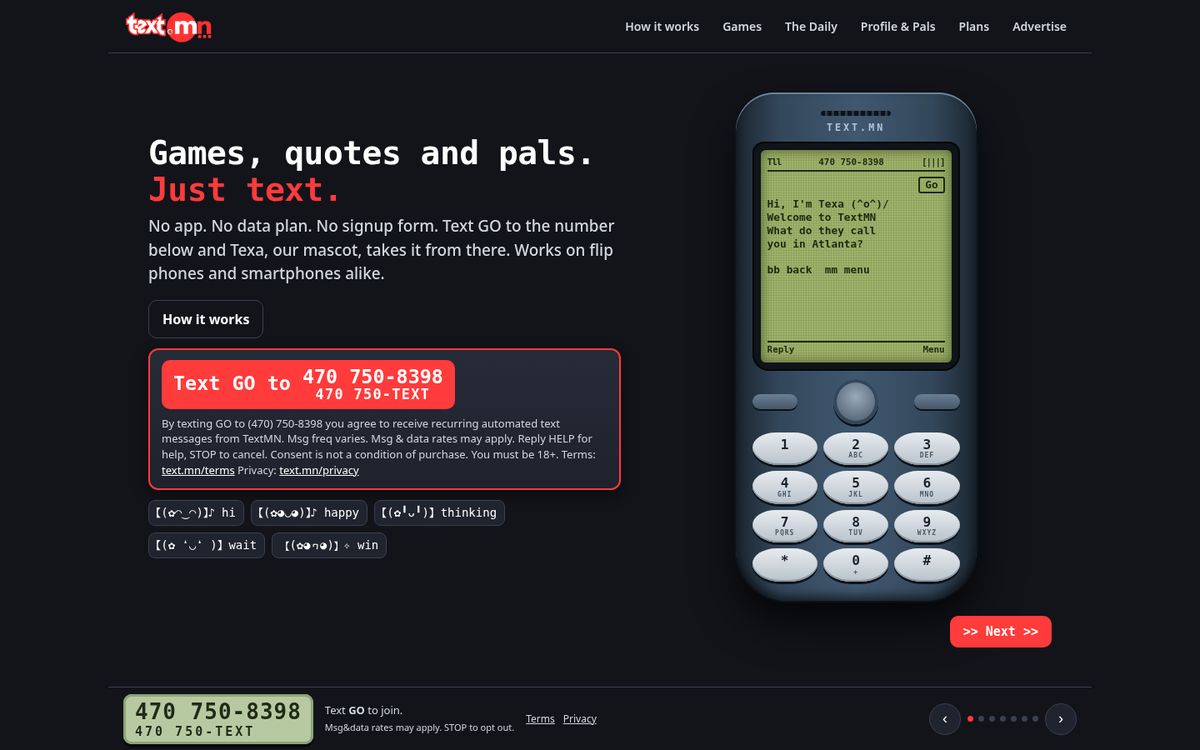 Screenshot of TextMN